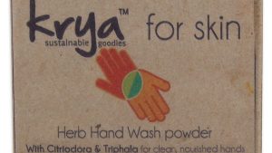 Krya herb hand wash is a whole herb ayurvedic choornam formulated to clean hands gently - best used before cooking in the kitchen
