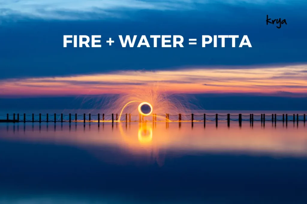 pitta dosha is made from fire and water
