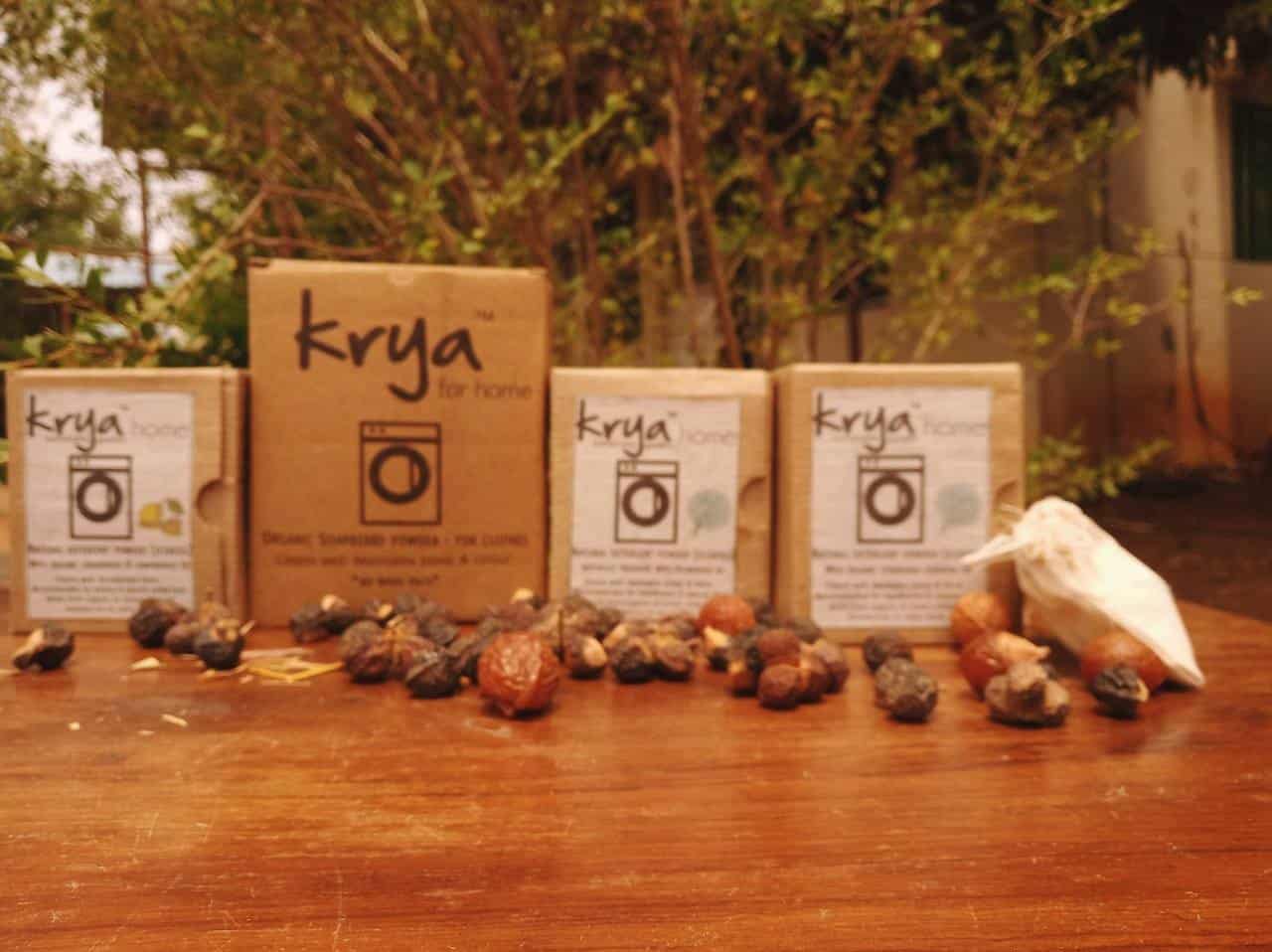 Krya detergent range : utilises teh cleansing power of soapberries