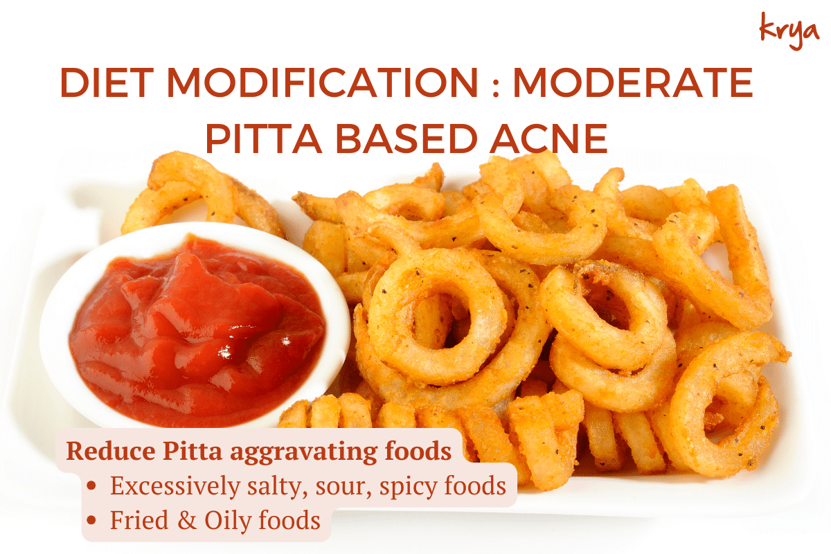 Diet modifications for Pitta based acne
