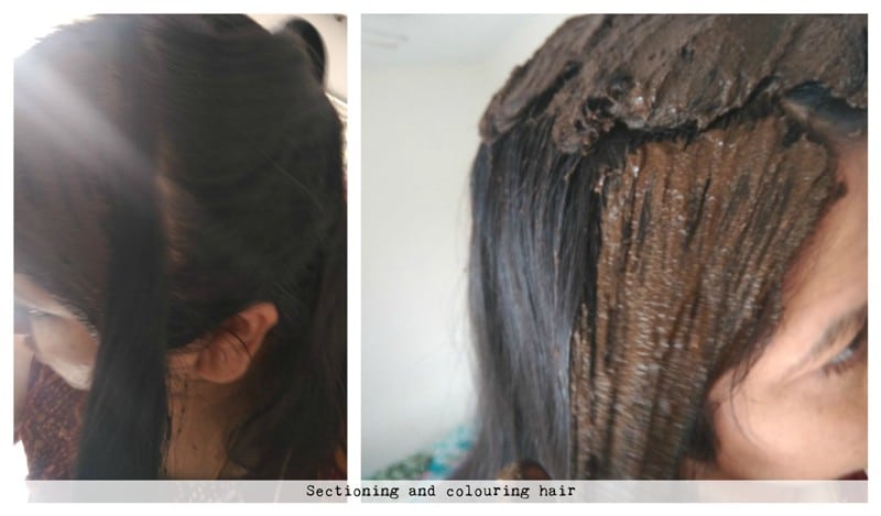 Applying a natural colour - sectioning and colouring hair