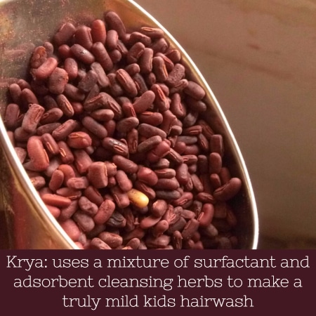 natural children's shampoo: krya kids hairwash is mild and naturally conditioning