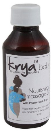 Krya palmarosa rose baby oil is useful when baby has dry, scaly skin