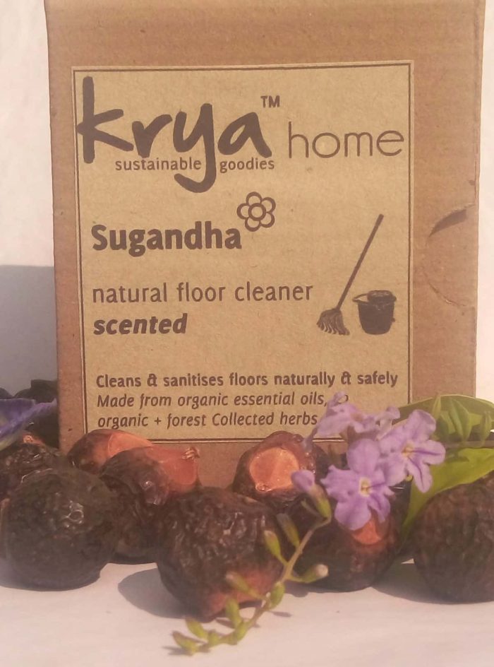 Krya Sugandha Floor cleaner is a naturally fragrant whole herb and essential oil, non toxic floor cleaner