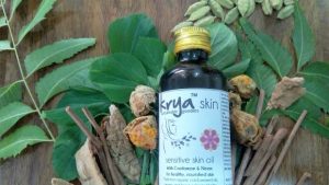 Krya Sensitive skin oil formulated to heal skin conditions like eczema, psoriasis, dermatitis