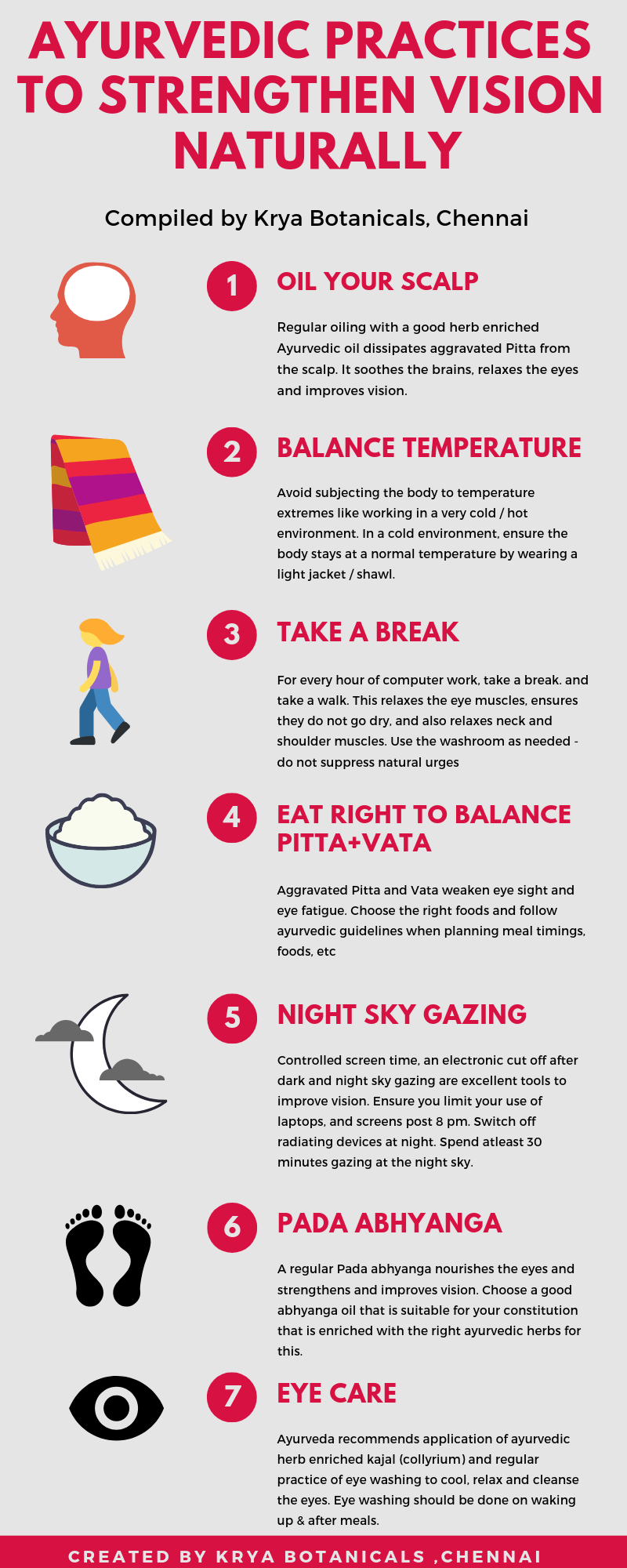 Infographic on Simple ways to strengthen vision naturally 