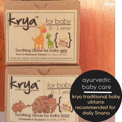 Krya baby ubtans: for baby's abhyanga snana