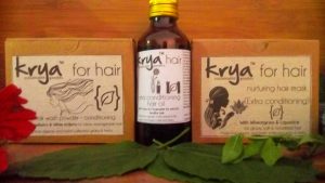 Krya Conditioning hair hydrating system is a 3 part system to cleanse, nourish and hydrate dry, frizzy vata dominant hair
