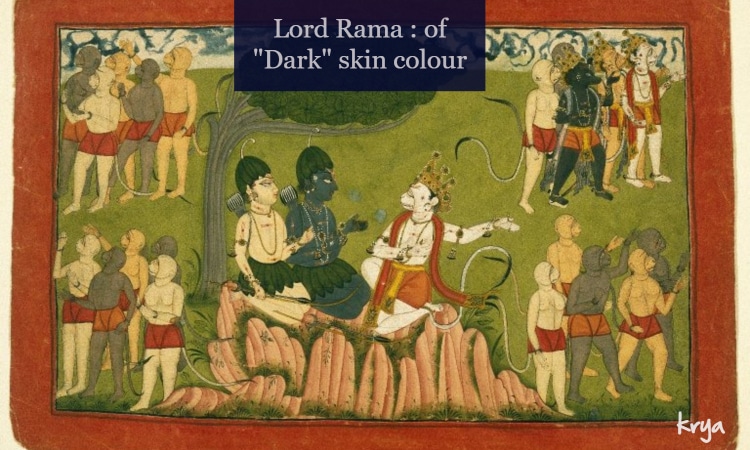Lord Rama of teh lustrous dark skin described by Lord Hanuman