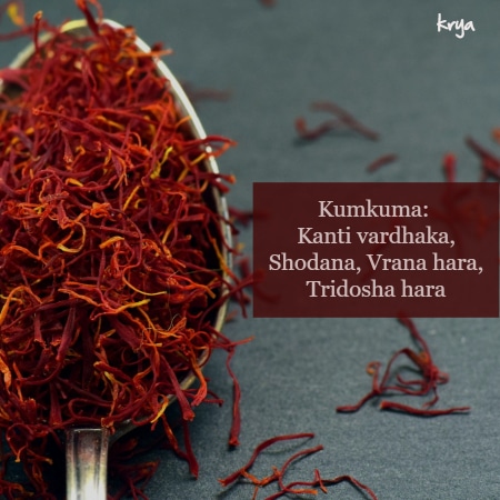 Kumkuma: classic kanti vardhaka herb in Ayurveda
