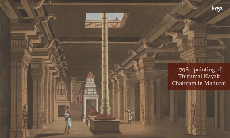 1798 painting of a Madurai chattram