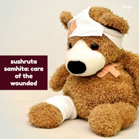 Sushruta samhita describes care of the wounded 