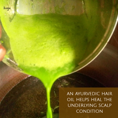 oily scalp treatment: ayurvedic hair oil helps solve the underlying problem 