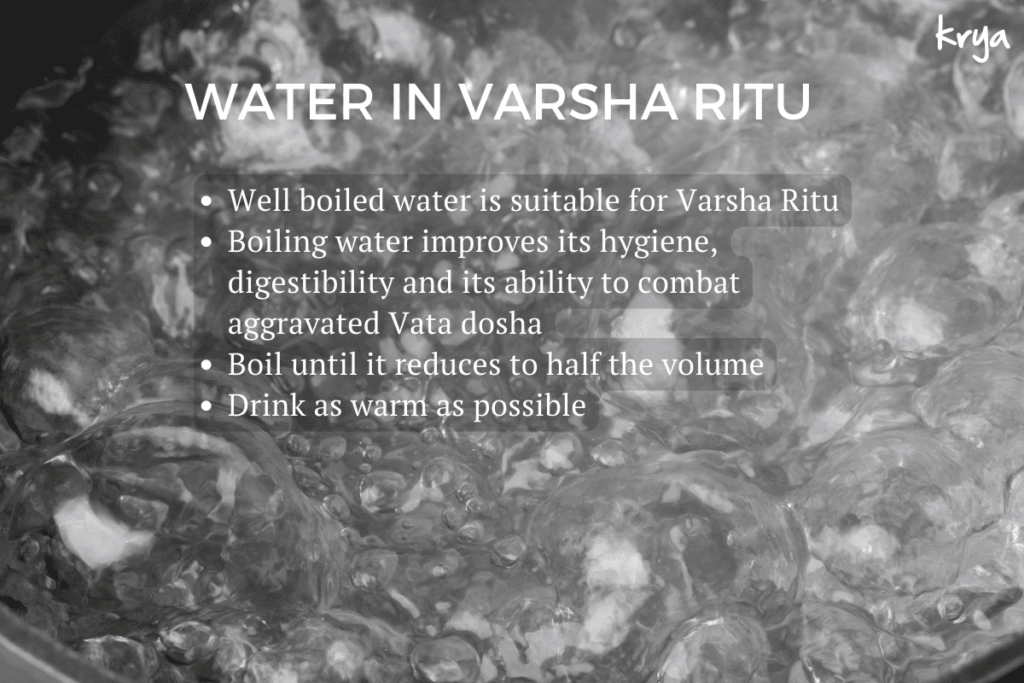 How to prepare drinking water in rainy season - varsha ritucharya