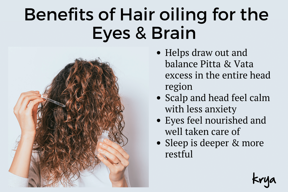 hair oiling benefits for eyes and brain