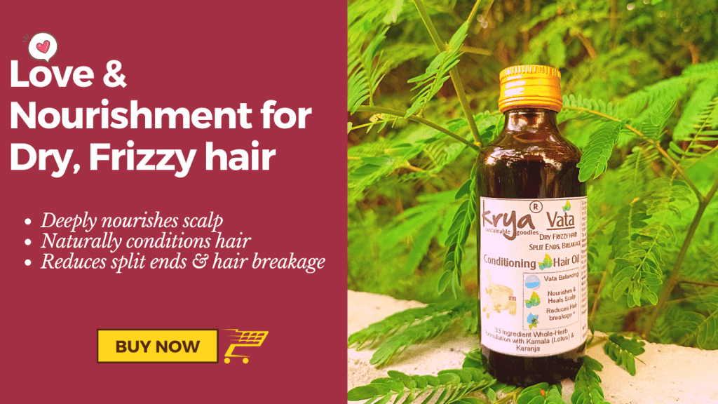 Nourishing ayurvedic hair oil for dry frizzy hair