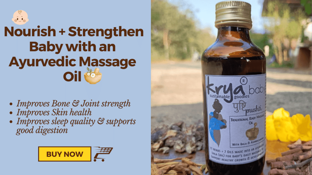 Nourishing ayurvedic baby massage oil